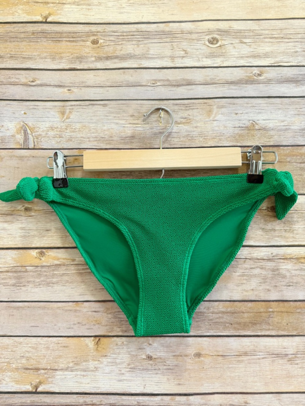 & Other Stories Bikini Bottoms Women’s Size 2 Green Crepe Knot Tie NWT